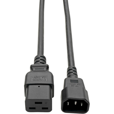 Tripp Lite Power Cord C19 to C14 Heavy-Duty 15A 250V 14 AWG 4 ft. (1.22 m) Black