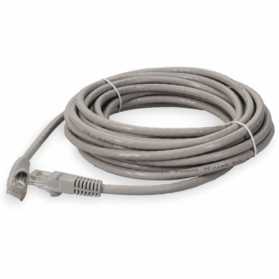 AddOn ADD-40FCAT6A-GY 40ft RJ-45 (Male) to RJ-45 (Male) Snagless Gray Cat6A UTP PVC Copper Patch Cable