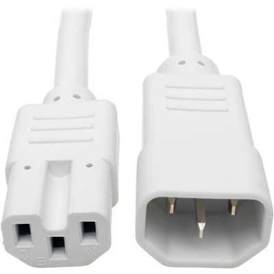 Tripp Lite Power Cord C14 to C15 Heavy-Duty 15A 250V 14 AWG 2 ft. (0.61 m) White