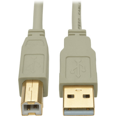 Tripp Lite U022-006-BE 6ft USB 2.0 Hi-Speed A/B Cable M/M 28/24 AWG 480 Mbps Beige 6'