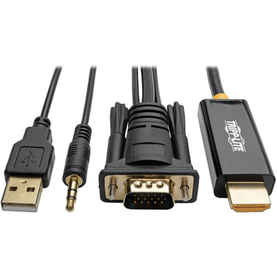 Tripp Lite P116-006-HDMI-A VGA to HDMI Adapter Cable with Audio and USB Power (M/M) 1080p 60 Hz 6 ft. (1.8 m)