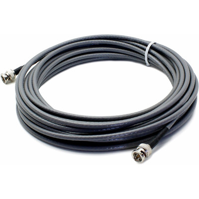 AddOn CAB-5697-AO 10ft CAB-5697 Compatible BNC (Male) to BNC (Male) Black Coaxial Simplex PVC Copper Patch Cable
