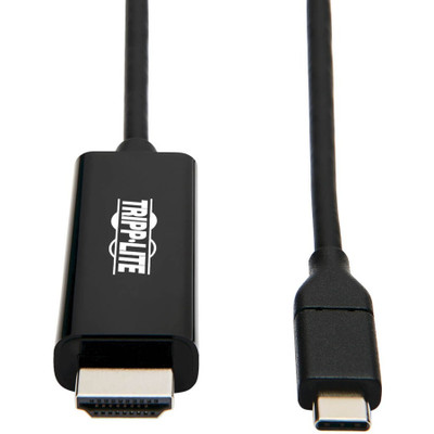 Tripp Lite U444-006-H4K6BE USB-C to HDMI Adapter Cable (M/M) 4K 60 Hz 4:4:4 Thunderbolt 3 Compatible Black 6 ft. (1.8 m)