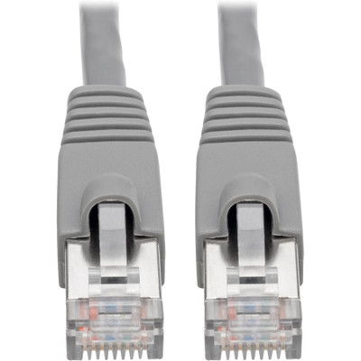 Tripp Lite N262-010-GY Cat6a Snagless Shielded STP Network Patch Cable 10G Certified, PoE, Gray RJ45 M/M 10ft 10'