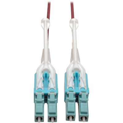 Tripp Lite N821-03M-MG-T 10G Duplex Multimode 50/125 OM4 LSZH Fiber Optic Cable (LC/LC) Push/Pull Tabs Magenta 3 m