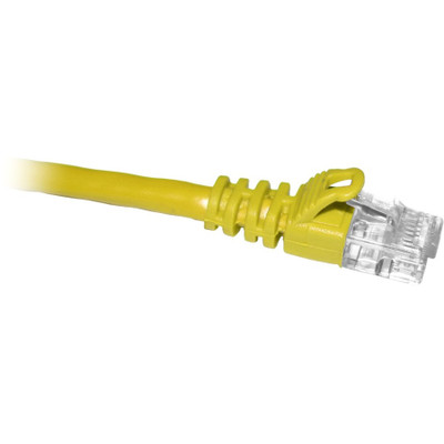 ENET C6-YL-1-ENC Cat6 Yellow 1 Foot Patch Cable with Snagless Molded Boot (UTP) High-Quality Network Patch Cable RJ45 to RJ45 - 1Ft