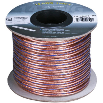 Monoprice 2791 Choice Series 14AWG Oxygen-Free Pure Bare Copper Speaker Wire, 100ft