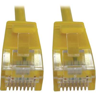 Tripp Lite N261-S03-YW Cat6a 10G Snagless Molded Slim UTP Ethernet Cable (RJ45 M/M), PoE, Yellow, 3 ft. (0.9 m)