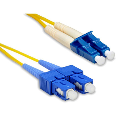 ENET SCALC-SM-20M-ENC SC APC to LC UPC 9/125 Singlemode Duplex Fiber Cable - Yellow 20 Meter