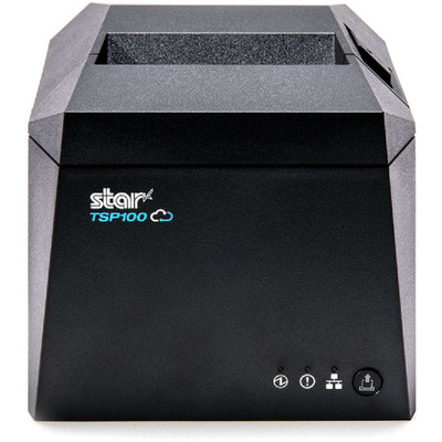 Star Micronics TSP143IVUE Thermal Receipt Printer - TSP100IV, Thermal, Cutter, USB-C, Ethernet (LAN), CloudPRNT, Android Open Accessory (AOA), Gray, Ethernet and USB Cable, Int PS