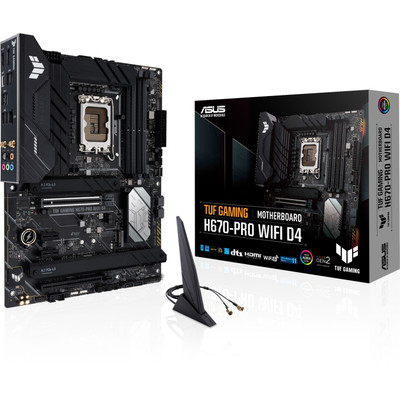ASUS TUF GAMING H670-PRO WIFI D4 Gaming Desktop Motherboard - Intel H670 Chipset - Socket LGA-1700 - Intel Optane Memory Ready - ATX