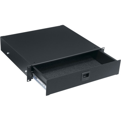 Middle Atlantic 2RU Rack Storage Drawer - Textured Black Powder Coat