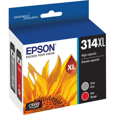 Epson Claria Photo HD T314XL Original Inkjet Ink Cartridge - Multi-pack - Red, Gray - 2 Pack