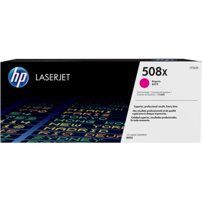 HP 508X (CF363X) Original High Yield Laser Toner Cartridge - Single Pack - Magenta - 1 Each