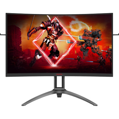 AOC AGON AG323QCX2 31.5" (32" Class) WQHD Curved Screen Gaming LCD Monitor - 16:9 - Black, Gray