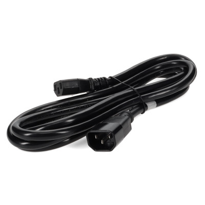 AddOn Power Cord - 10ft - C13 Female to C14 Male - 14AWG - 100-250V at 10A - Black