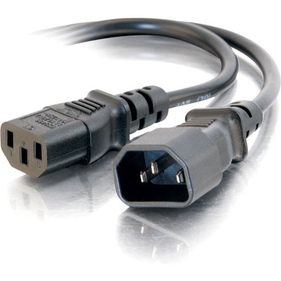 C2G 1ft 18 AWG Computer Power Extension Cord (C14 to C13)