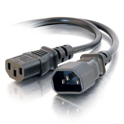 C2G 8ft 16 AWG 250 Volt Computer Power Extension Cord (IEC320C14 to IEC320C13) (TAA Compliant)