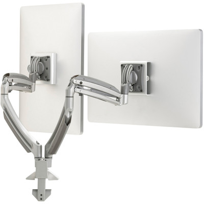 Chief Kontour Dynamic Dual Monitor Desk Mount - For Displays 10-30" - Silver