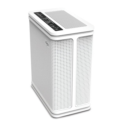 Side view of air purifier.