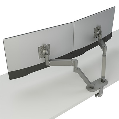 Chief Koncīs Monitor Arm Mount, Dual, Silver