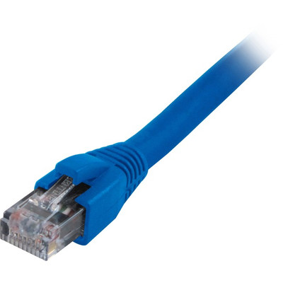 Comprehensive Cat6 Snagless Solid Plenum Shielded Blue Patch Cable 75ft
