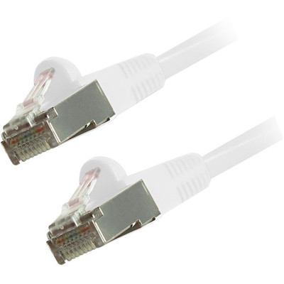 Comprehensive Cat6 Snagless Shielded Ethernet Cables, White, 100ft