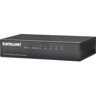 Intellinet Network Solutions 5-Port Fast Ethernet Office Switch, Desktop, Metal Housing