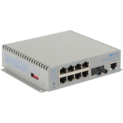 Omnitron Systems 2821-1-18-1 OmniConverter Managed Gigabit - MM ST - RJ-45 - Ethernet Fiber Switch