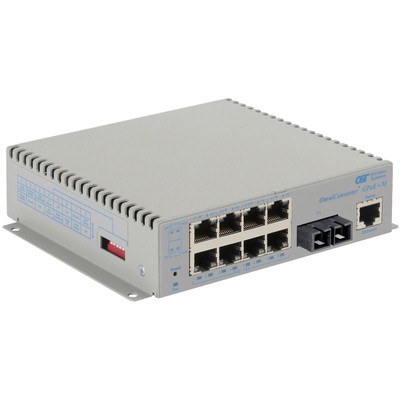 Omnitron Systems 9523-2-18-9Z OmniConverter Managed Gigabit PoE+ - SM SC - RJ-45 - Ethernet Fiber Switch