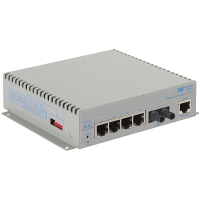 Omnitron Systems 2820-0-14-1 OmniConverter Managed Gigabit - MM ST - RJ-45 - Ethernet Fiber Switch