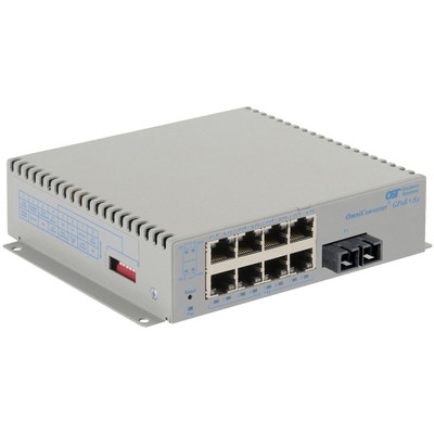 Omnitron Systems 9442-0-18-9Z OmniConverter Unmanaged Gigabit PoE+ - MM SC - RJ-45 - Ethernet Fiber Switch