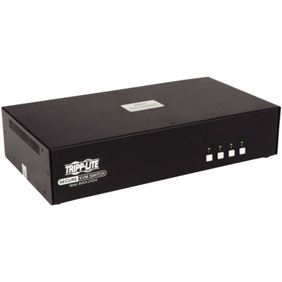 Tripp Lite Secure KVM Switch 4-Port Dual-Monitor Secure KVM Switch HDMI 4K NIAP PP3.0 Audio TAA