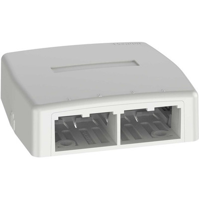 Panduit Mini-Com Mounting Box for Module, Cable Raceway, Audio/Video Device - Off White