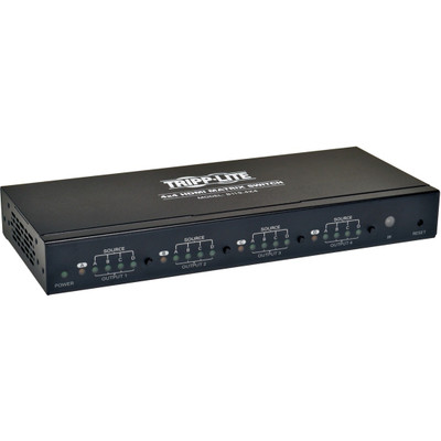 Tripp Lite 4x4 HDMI Matrix Switch with Remote Control 1080p @ 60 Hz (HDMI 4xF/4xF) TAA