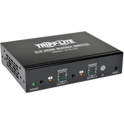 Tripp Lite 2x2 HDMI Matrix Switch with Remote Control 1080p @ 60 Hz (HDMI 2xF/2xF) TAA