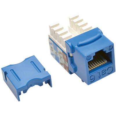 Tripp Lite N238-001-BL Cat6 Cat5e 110 Style Punch down Keystone Jack RJ45 Blue TAA GSA