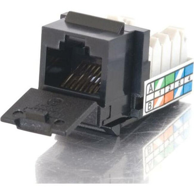 C2G 35203 90&deg; Cat5E RJ45 UTP Keystone Jack - Black