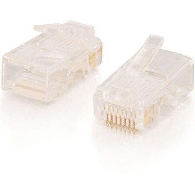 C2G 11380 RJ45 Cat5E Modular Plug for Round Stranded Cable Multipack (50-Pack)