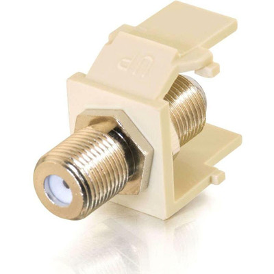 C2G 03814 Snap-In F-Type F/F Keystone Insert Module - Ivory