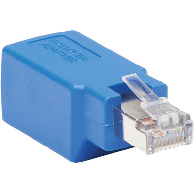 Tripp Lite N034-001-SH Serial Console Rollover Adapter (M/F) - RJ45 to RJ45 - Shielded - Blue