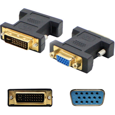 AddOn DVII2VGAB-5PK 5PK DVI-I (29 pin) Male to VGA Female Black Adapters For Resolution Up to 1920x1200 (WUXGA)