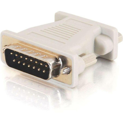 C2G 02902 DB15M to VGA HD15F Adapter - 1 x HD-15 Female - 1 x DB-15 Male - Beige