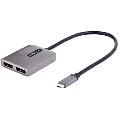 StarTech MST14CD122DP USB-C to Dual DisplayPort 1.4 Adapter - USB Type-C Multi-Monitor MST Hub - Dual 5K 60Hz DP Display Extender / Splitter - Windows