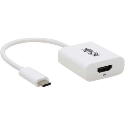 Tripp Lite U444-06N-HD8K6W USB-C to HDMI Adapter (M/F) - 8K 60 Hz - HDR - 4:4:4 - HDCP 2.3 - White