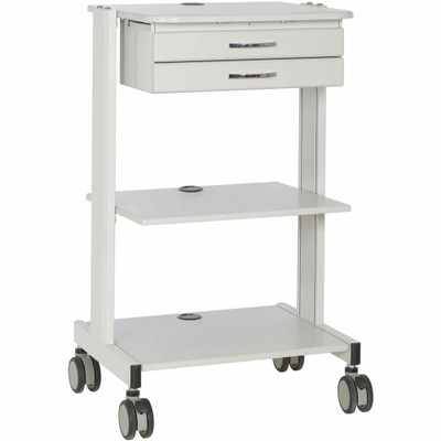 Tripp Lite Mobile Workstation with 2x Adjustable Shelves 2x Metal Drawers Locking Casters TAA