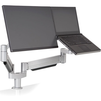 HAT Design Works 7050-800-500SR Mounting Arm for Notebook/Monitor - Silver - TAA Compliant