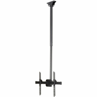 StarTech FLATPNLCEIL TV Ceiling Mount - Full-Motion Hanging Single Screen Vesa Mount for 32"-75" TVs / Displays - Height Adjustable Telescopic Pole