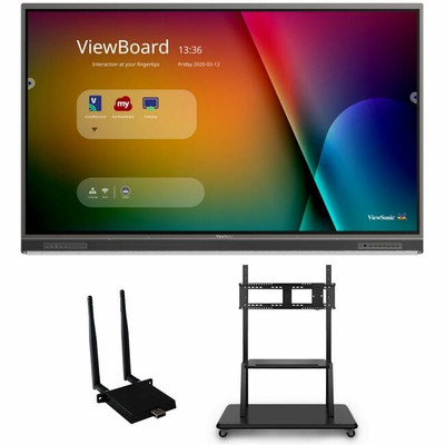 ViewSonic ViewBoard IFP7552-1C-E2 Interactive Flat Panel Bundle - 75"