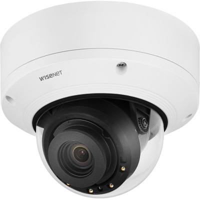 Wisenet X-Series XND-8081REV 5 Megapixel Indoor/Outdoor HD Network Camera - Color, Monochrome - Dome - Signal White